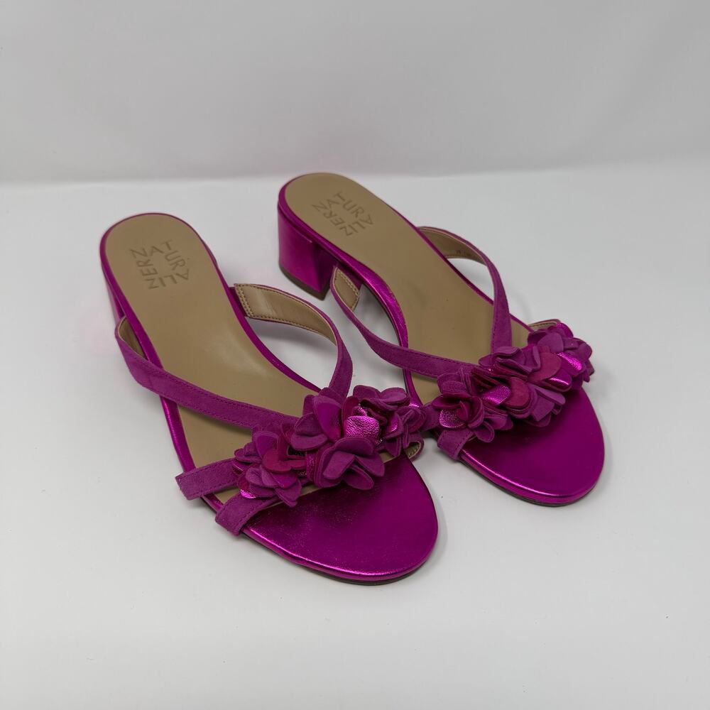 Naturalizer Jupiter Floral Slide Sandals Pink 7.5M